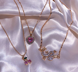 PINK HEART NECKLACE