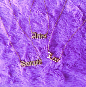 ARIES ZODIAC NECKLACE - GOLD